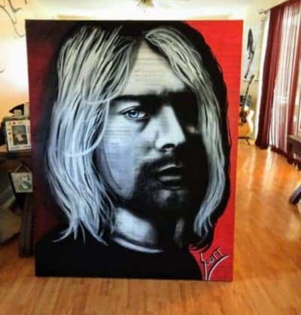 Kurt Cobain painting by Brandon Scott